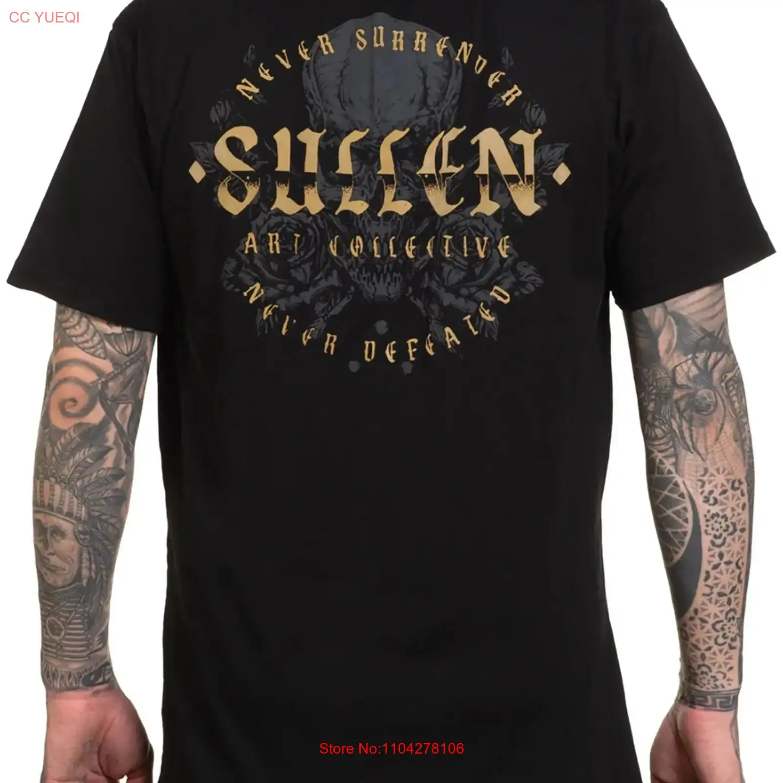 Vintage Fashion Logos - Sullen Men's Never Defeated Premium T