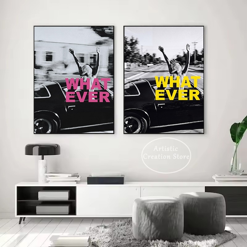Vintage Fashion Prints For Wall - Retro Fashion Whatever Girl in The