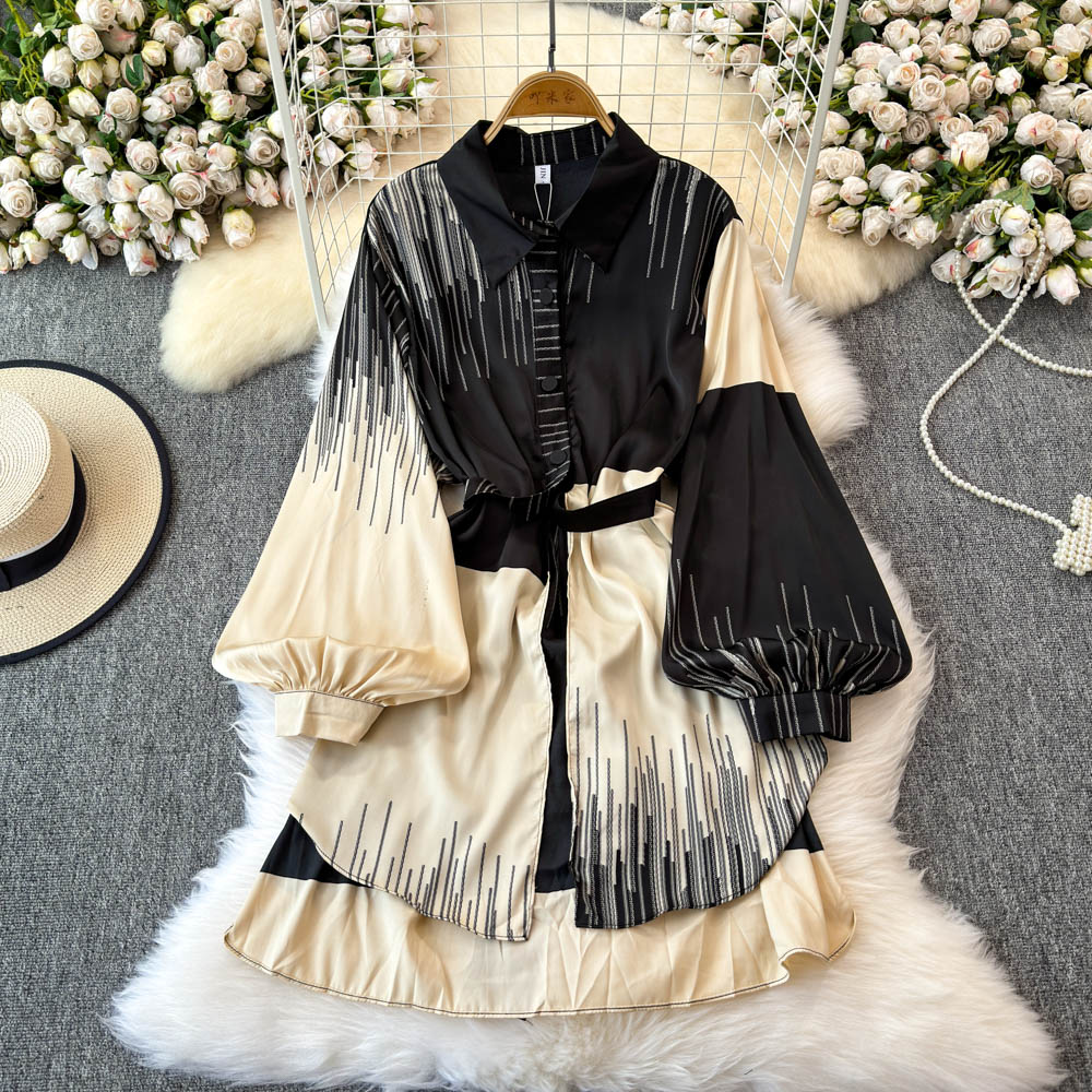 Vintage Fashion Trends - Vintage Lapel Neck Long Sleeve For