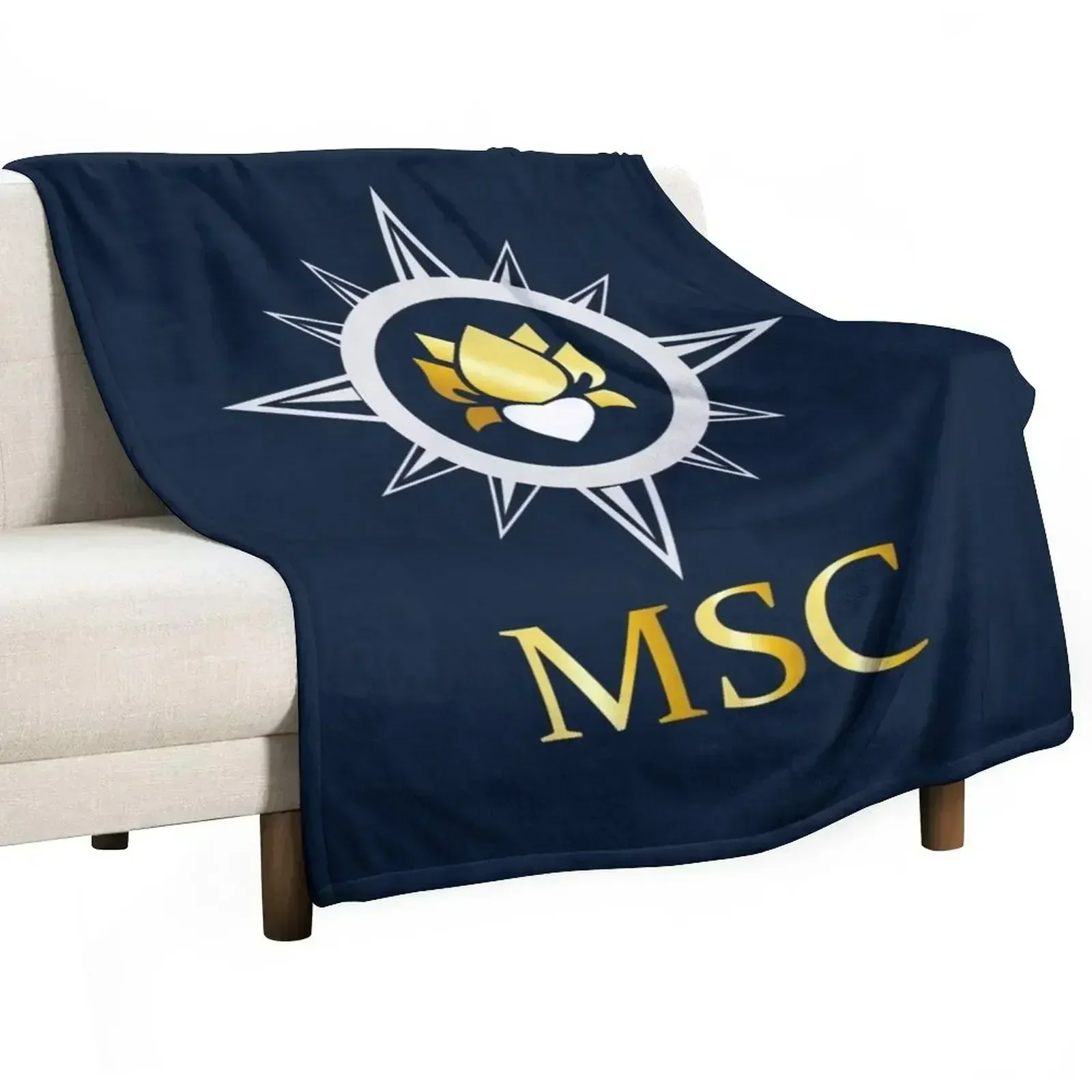 Vintage Yacht Fashion - msc yacht club Throw Blanket blankets