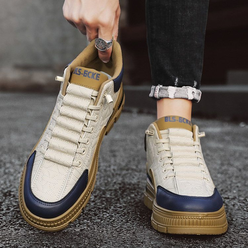 Vintage Fashion Boots - Slip-On Platform Men's Boots Spring Autumn