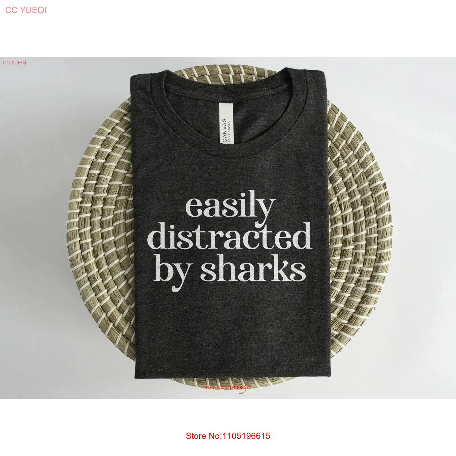 Vintage Fashion Week - Shark T Shirt Easily Distracted by