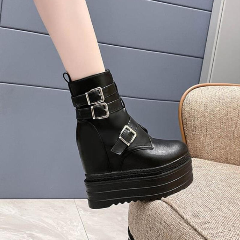 Vintage Fashion Rome - 2025 New 13cm PU Women Autumn
