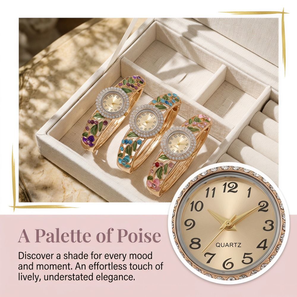 Vintage Fashion Week - Rich In Flowers Vintage Watch Round