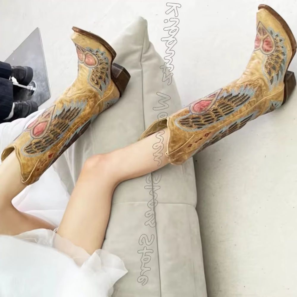 Embroidered Cowboy Western Boo - Vintage Fashion Boots 评论和价格