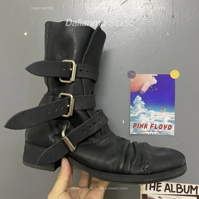 Fashion Men's Genuine Leather  - Vintage Fashion Boots 评论和价格