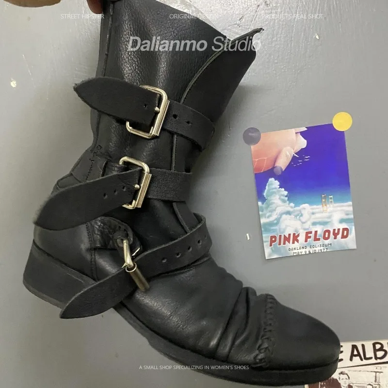 Fashion Men's Genuine Leather  - Vintage Fashion Boots 评论和价格