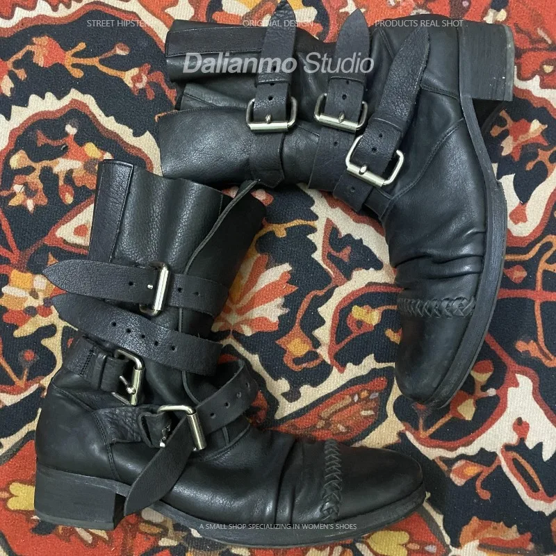 Fashion Men's Genuine Leather  - Vintage Fashion Boots 评论和价格