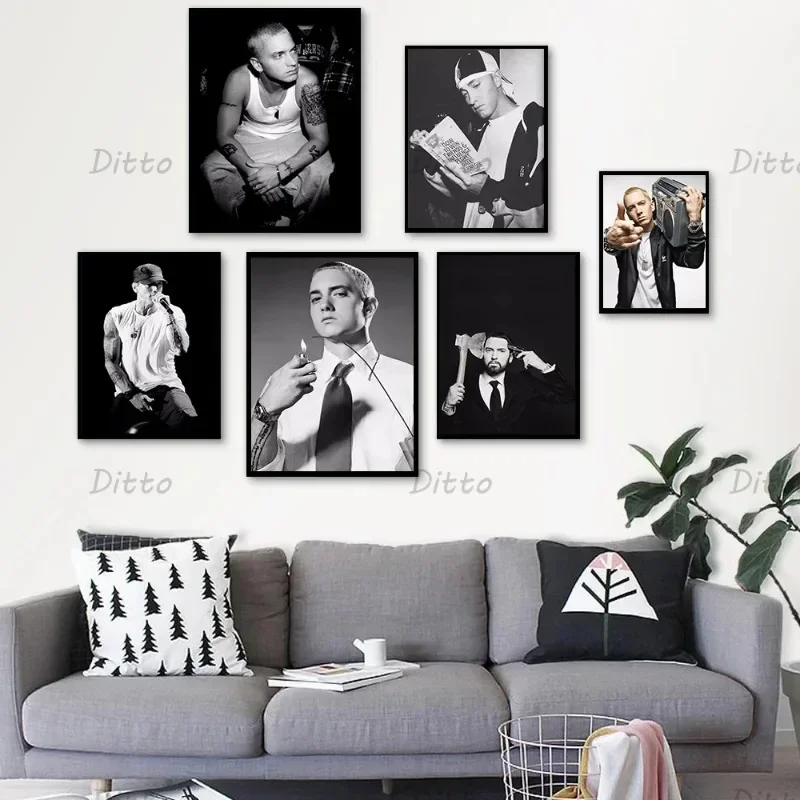 Hip Hop Rapper Singer Eminem V - Vintage Fashion Prints For Wall 评论和价格