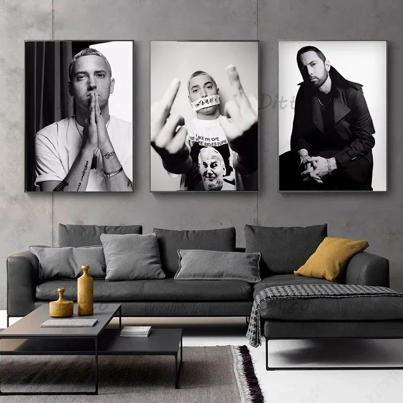 Hip Hop Rapper Singer Eminem V - Vintage Fashion Prints For Wall 评论和价格