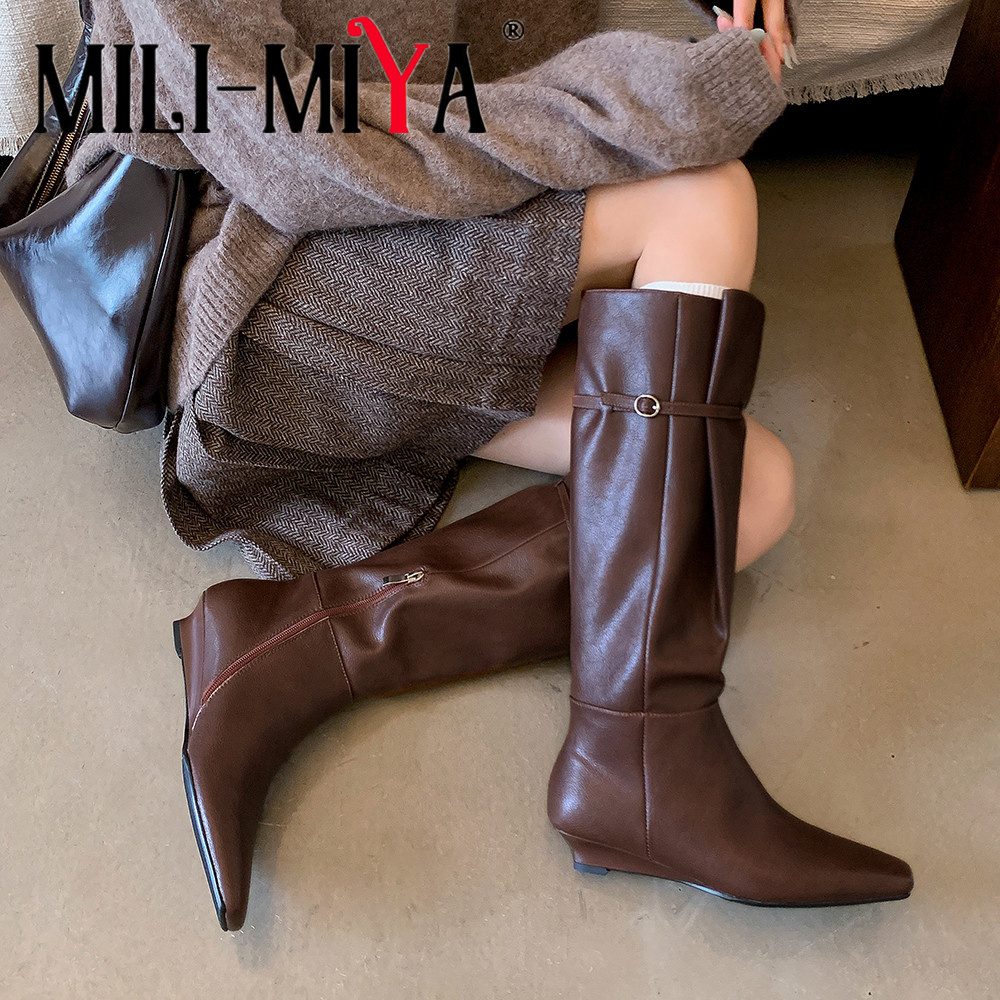 MILI-MIYA New Genuine Leather  - Vintage Fashion Boots 评论和价格