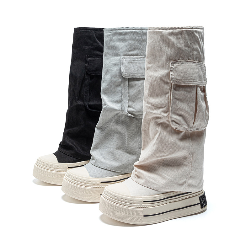 12cm Denim Cnvas 2025 Fall Win - Vintage Fashion Boots 评论和价格