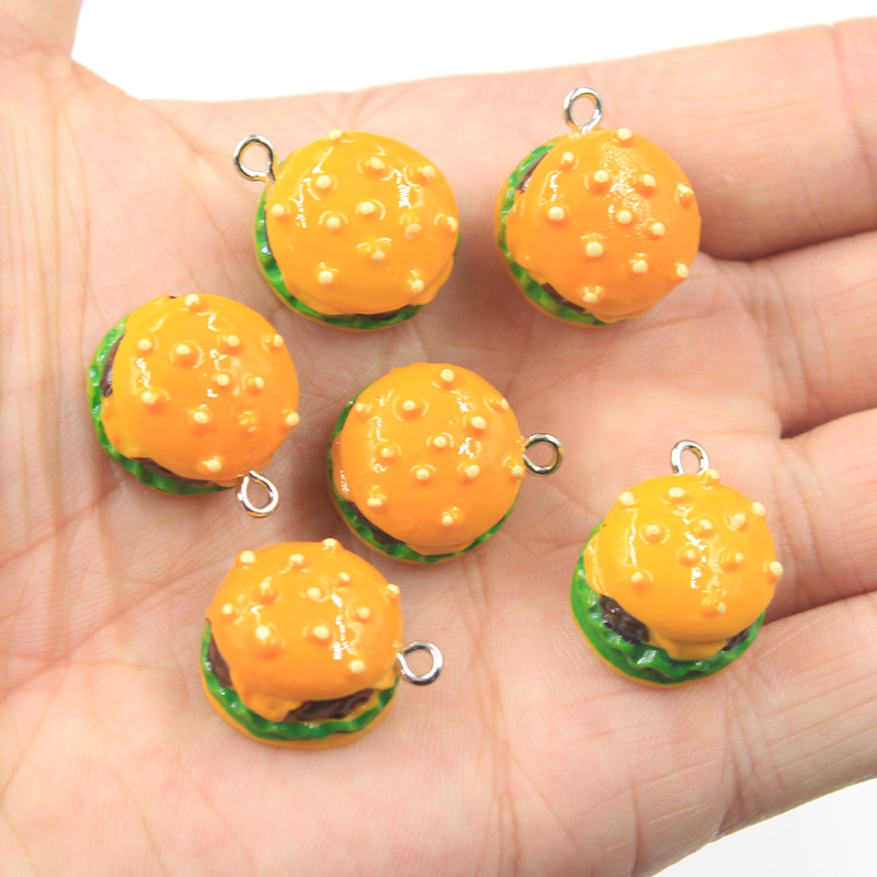 10pcs Charms Simulate Burger F - Vintage Fashion Finds 评论和价格
