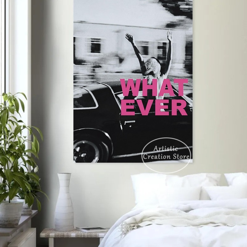 Retro Fashion Whatever Girl in - Vintage Fashion Prints For Wall 评论和价格