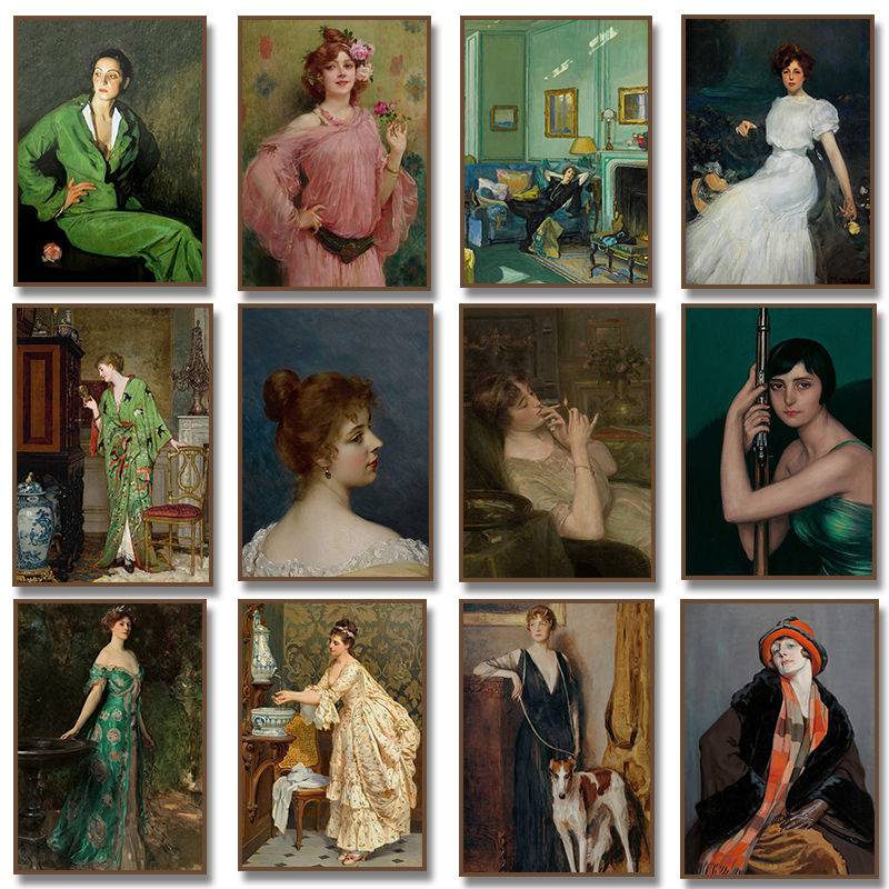 Renaissance Women Portrait Pos - Vintage Fashion Prints For Wall 评论和价格