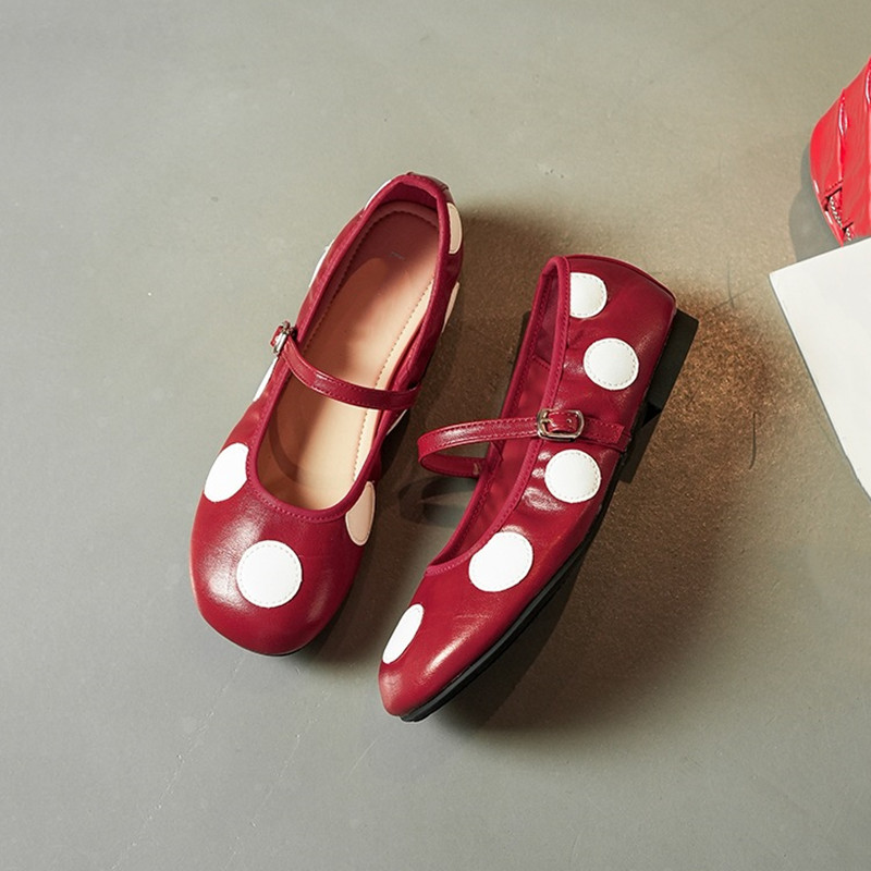 Vintage Polka Dot Mary Janes W - Vintage Fashion Rome 评论和价格