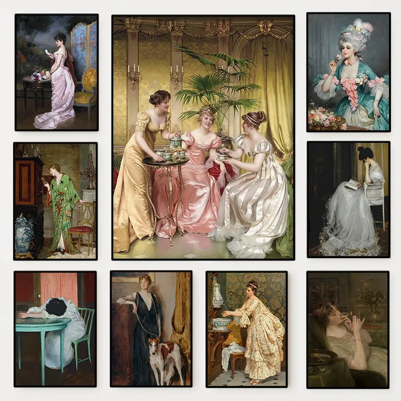 The Renaissance Women Portrait - Vintage Fashion Prints For Wall 评论和价格