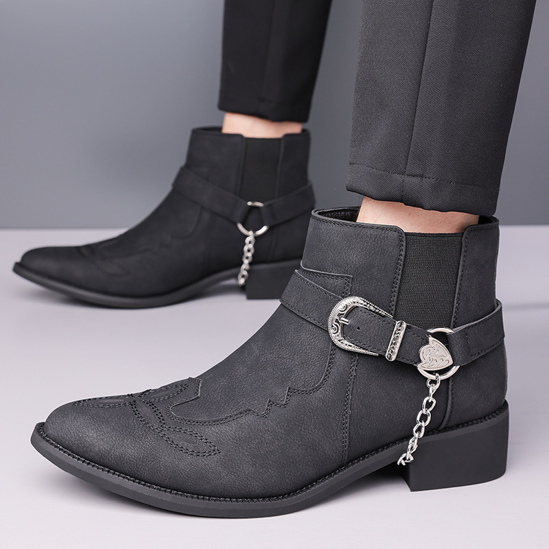 Fashion New Brand Retro Men's  - Vintage Fashion Boots 评论和价格