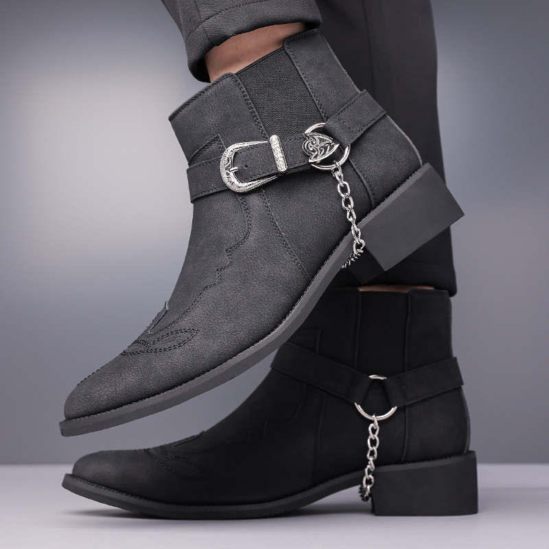 Fashion New Brand Retro Men's  - Vintage Fashion Boots 评论和价格