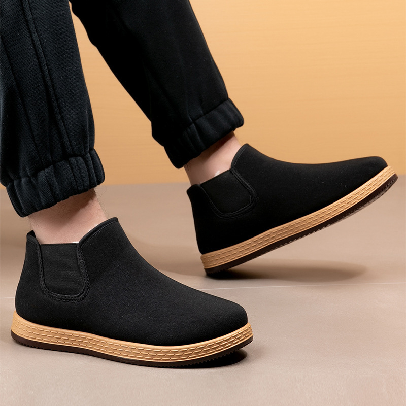 Men's Cotton Shoes Men's Winte - Vintage Fashion Boots 评论和价格