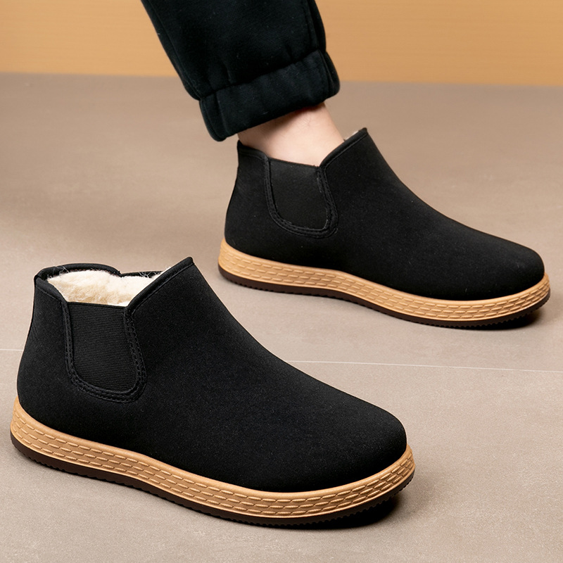 Men's Cotton Shoes Men's Winte - Vintage Fashion Boots 评论和价格