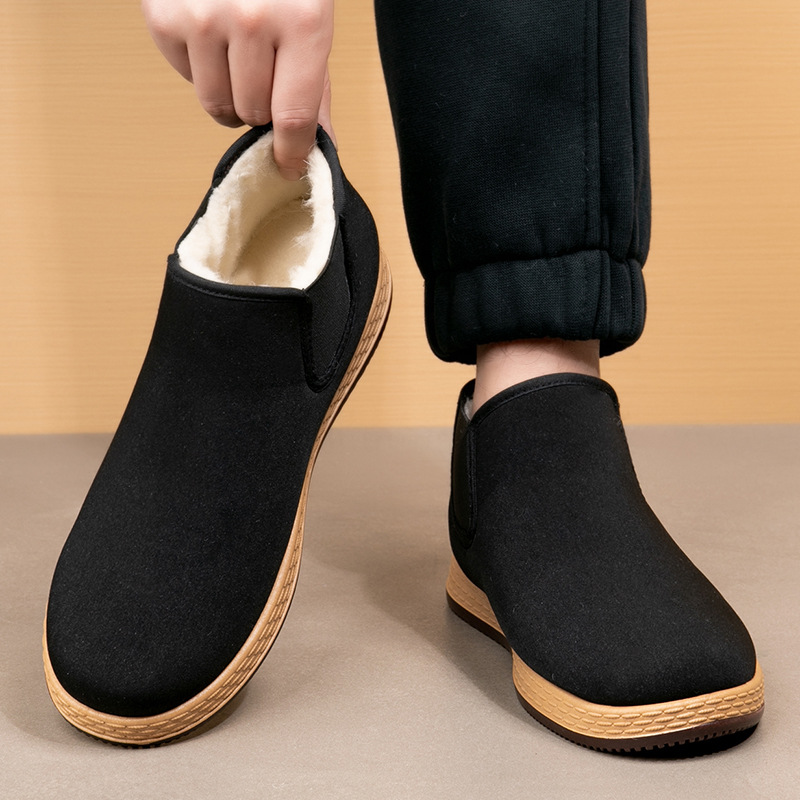 Men's Cotton Shoes Men's Winte - Vintage Fashion Boots 评论和价格
