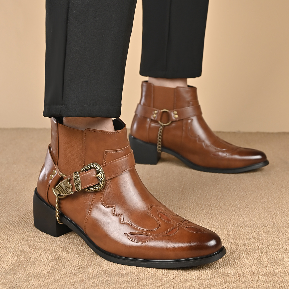 Fashion 2026 Men's Vintage Cow - Vintage Fashion Boots 评论和价格
